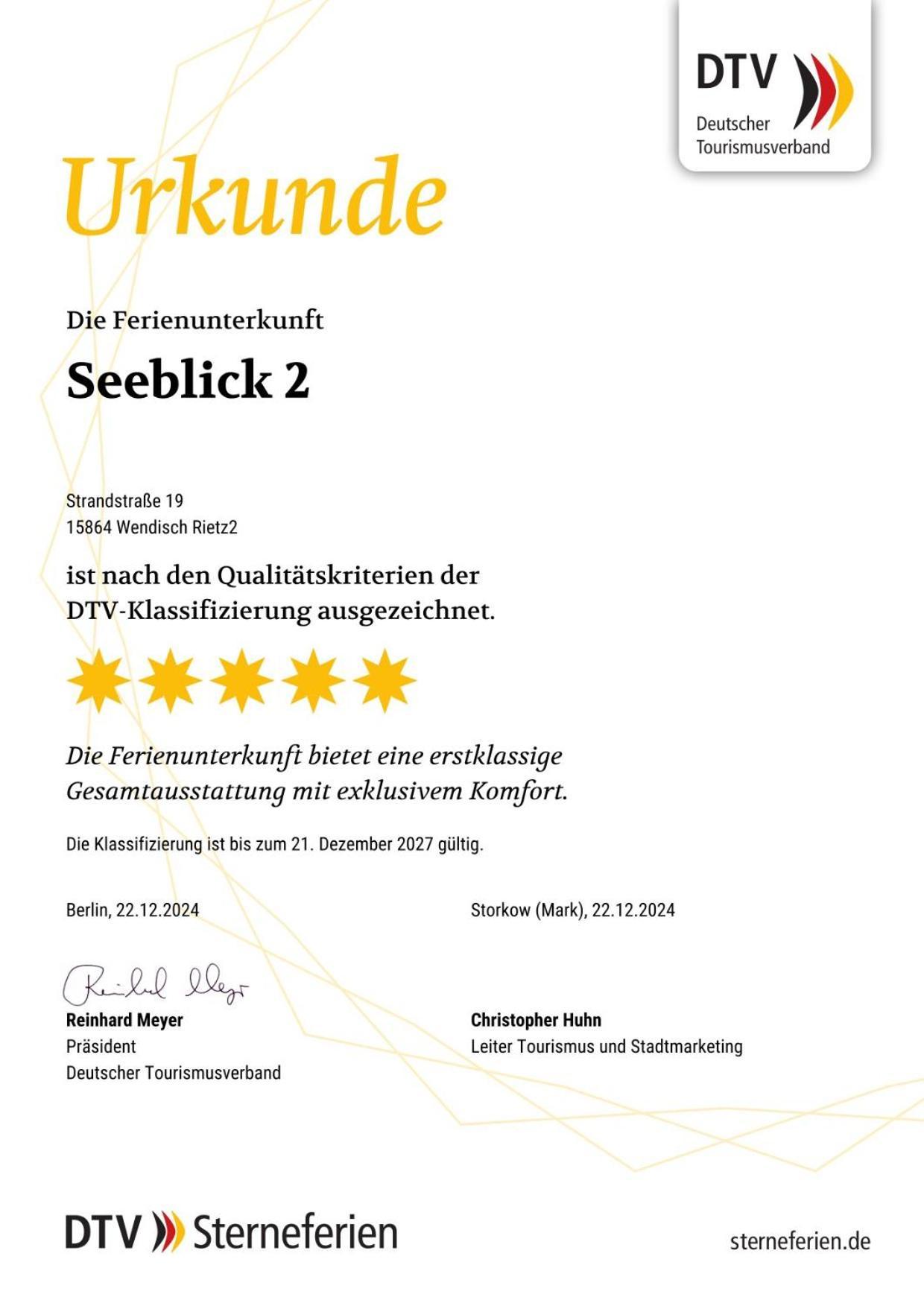5*Ferienwohnung Seeblick 2 Wendisch Rietz Eksteriør billede